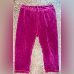 Pink velvety leggings size 12 month